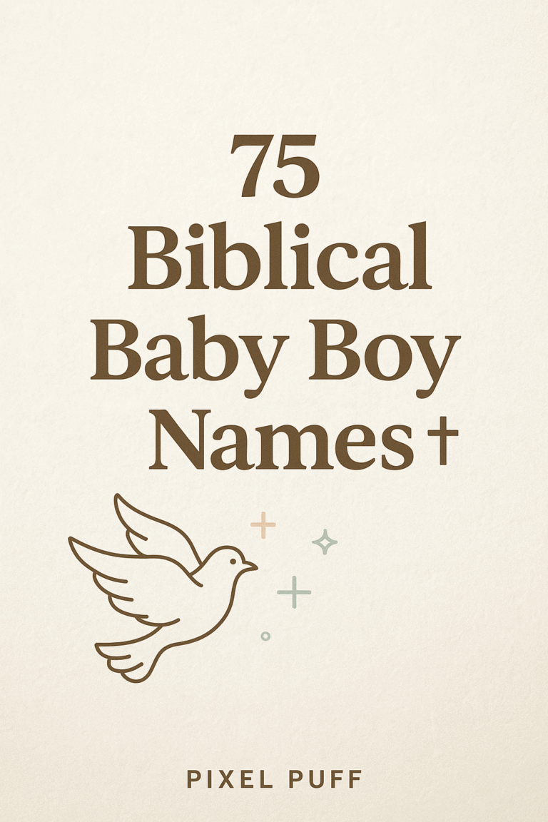 75 Biblical Baby Boy Names & Their Stories