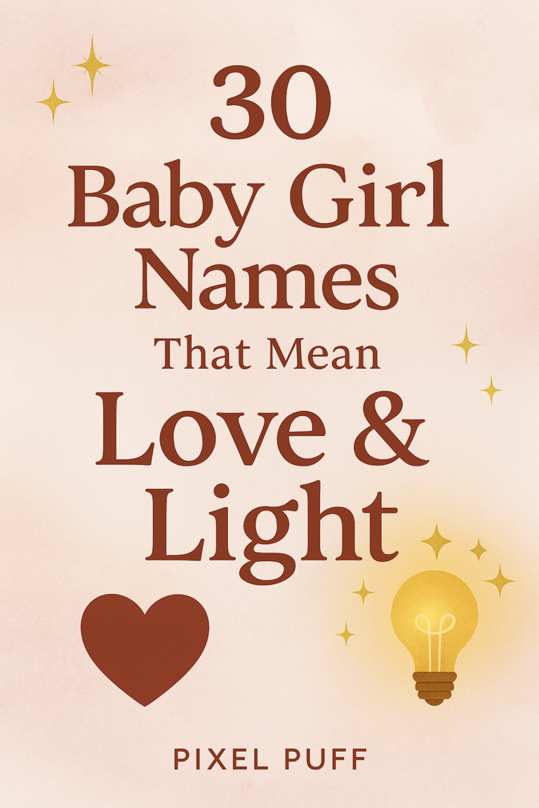 30 Baby Girl Names That Mean Love & Light